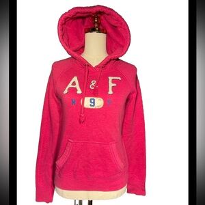 Abercrombie & Fitch Small Y2K Stitched Hoodie Vintage Barbiecore Preppy Cozycore